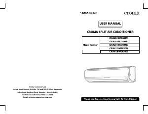 Manual Croma CRLA018IND283252 Air Conditioner