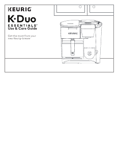 Manual Keurig K-Duo Essentials Coffee Machine