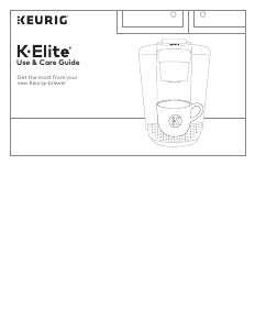 Handleiding Keurig K-Elite Koffiezetapparaat
