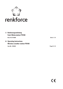 Manual Renkforce FT0100 Weather Station