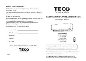 Manual TECO TWS26HVEM Air Conditioner