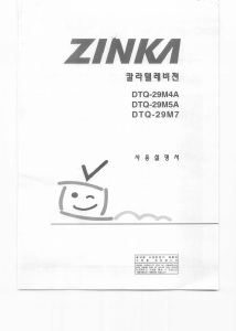 사용 설명서 진카 DTQ-29M7 텔레비전