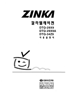 사용 설명서 진카 DTQ-29X9 텔레비전