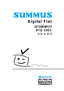 사용 설명서 써머스 DTQ-29D3 텔레비전