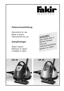 Manual de uso Fakir DR 55 Limpiador de vapor