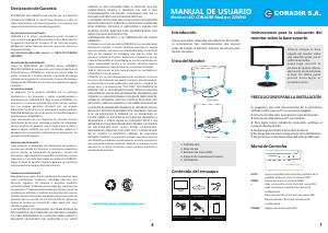 Manual de uso Coradir 22WHD Monitor de LED