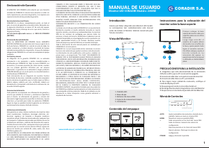 Manual de uso Coradir 24WXE Monitor de LED