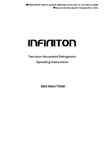 Handleiding Infiniton SBS-506A77XEM Koel-vries combinatie