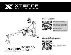 Handleiding XTERRA ERG800W Roeimachine