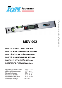 Manual IGM Fachmann MDV-002 Level