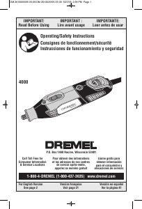 Manual de uso Dremel 4000 Herramienta multifuncional