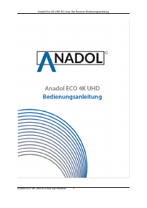 Bedienungsanleitung Anadol ECO 4K UHD Digital-receiver