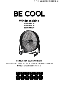 Manuale Be Cool BCIWM90CM Ventilatore