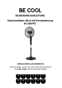 Mode d’emploi Be Cool BC16SFRC Ventilateur