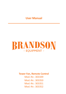 Manual de uso Brandson 303352 Ventilador