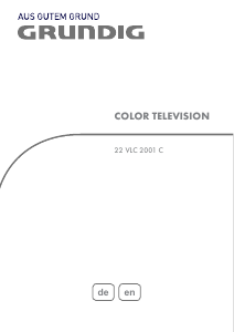 Bedienungsanleitung Grundig 22 VLC 2001 C LCD fernseher
