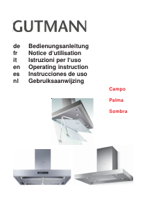 Manual de uso Gutmann Sombra Campana extractora