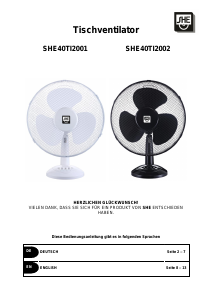 Bedienungsanleitung SHE SHE40TI2002 Ventilator