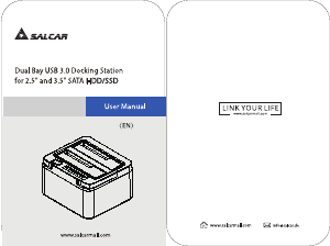 Manual Salcar Dual Bay USB 3.0 Hard Drive Dock