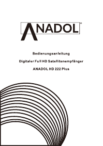 Bedienungsanleitung Anadol HD 222 Plus Digital-receiver