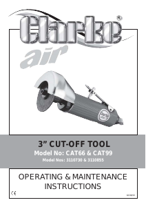 Manual Clarke CAT 99 Cut Off Saw