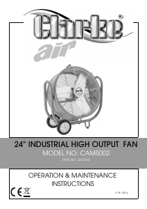 Manual Clarke CAM 5002 Fan