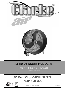 Manual Clarke CAM 24B Fan