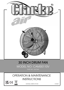 Manual Clarke CAM 30 Fan