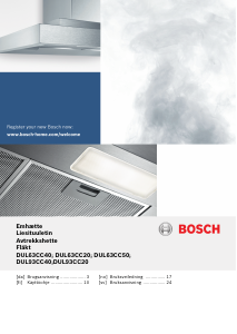 Bruksanvisning Bosch DUL63CC20 Köksfläkt