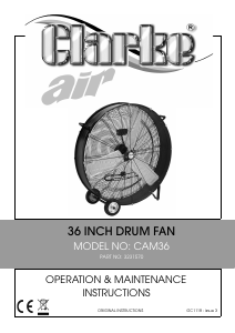Manual Clarke CAM 36 Fan