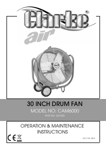 Manual Clarke CAM 6000 Fan