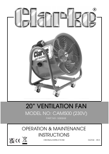 Handleiding Clarke CAM 500 Ventilator