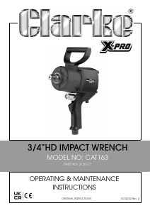 Manual Clarke CAT 163 Impact Wrench