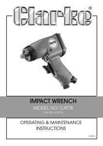 Manual Clarke CAT 78 Impact Wrench