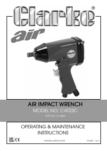 Manual Clarke CAT 23C Impact Wrench