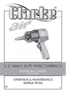 Manual Clarke CAT 103 Impact Wrench