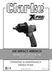 Manual Clarke CAT 132 Impact Wrench