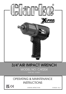 Manual Clarke CAT 204 Impact Wrench