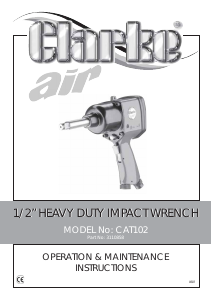 Manual Clarke CAT 102 Impact Wrench