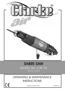Handleiding Clarke CAT 118 Reciprozaag