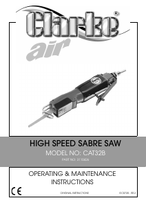 Handleiding Clarke CAT 32B Reciprozaag