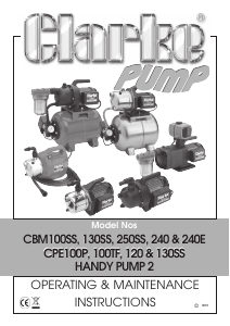 Manual Clarke CPE 100TF Water Pump