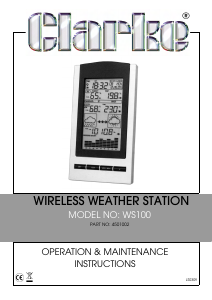 Handleiding Clarke WS 100 Weerstation