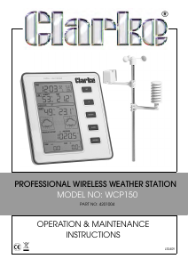 Manual Clarke WCP 150 Weather Station