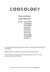 Manual Cookology GH609SS Hob