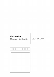 Mode d’emploi BEKO CSG 42000 WN Cuisinière