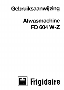 Handleiding Frigidaire FD 604Z Vaatwasser