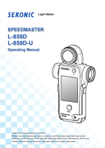 Handleiding Sekonic L-858D-U Lichtmeter