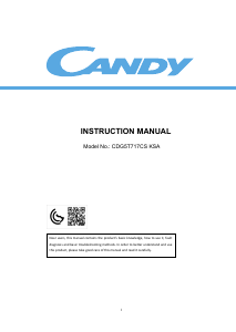 كتيب كاندي CDG5T717CS KSA فريزر ثلاجة