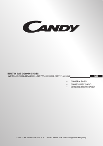 Handleiding Candy CHG9WL38WPX SASO Kookplaat